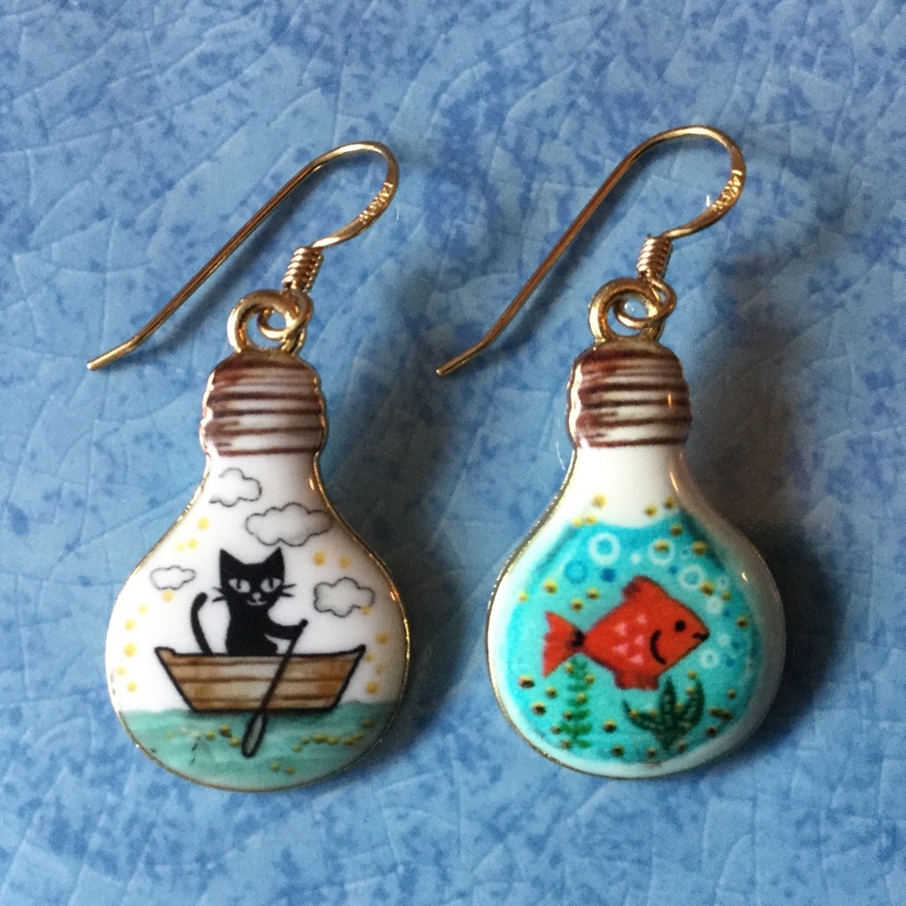 Pussy Cat Went Out To Sea Earrings